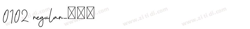 0102 regular字体转换